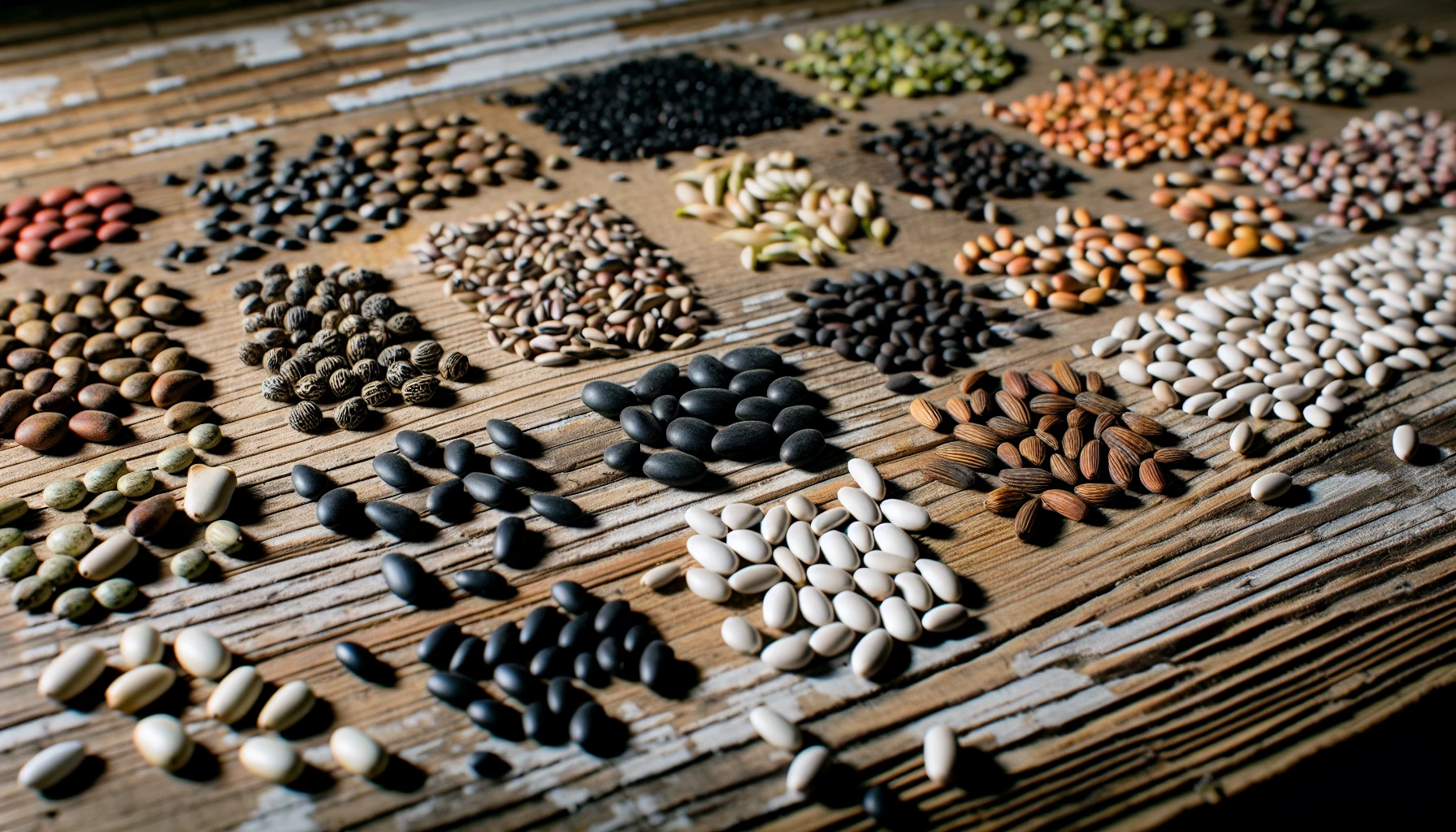 A variety of non-GMO heirloom vegetable seeds and medicinal herb seeds for a survival garden