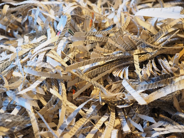 shredder, crushed, paper